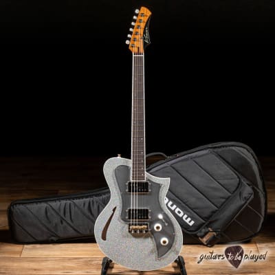 Kauer Korona Supreme Thinline Guitar w/ Lollar Regals – Rainbow Trout Silver image 1