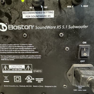 Boston Acoustics SoundWare XS Subwoofer Powered Sub Audiophile White Theater image 6