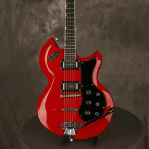 Gretsch ASTRO-JET model 2126 w/original strap, polish cloth, and manual 1965 Red image 2