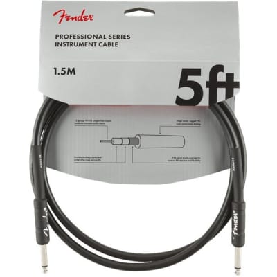 Fender Professional Instrument Patch Cable, 1.5m/5ft, Black for sale