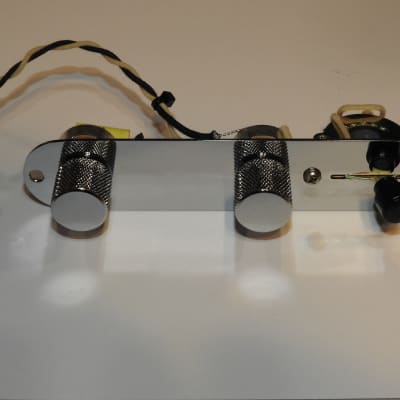 Telecaster Loaded Pre Wired 4 Way Chrome Control Plate With Kluson Chrome Control Plate, Gotoh Chrome Barrel Knobs, Oak Grigsby 4 Way Switch, Mojotone Dijon .047uF Tone Cap, CTS Pot, Switchcraft Jack, and Gavitt Cloth Wire! image 3