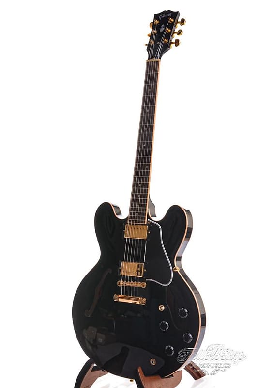 Gibson ES335 Dot Ebony Gold Hardware 2008 | Reverb