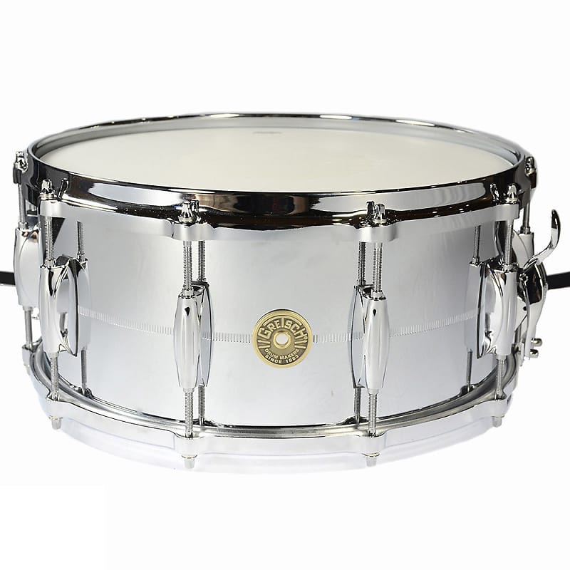 Gretsch G4164 USA Custom Chrome Over Brass 6.5x14" 10-Lug Snare Drum image 1