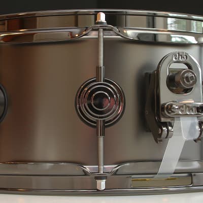 DW Collectors Satin Black Over Brass 5.5" x 14" Snare Drum w/ VIDEO! image 3