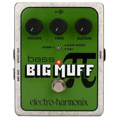 Electro Harmonix BASS-BM Bass Big Mu Pi Distortion, Fuzz and Sustainer Pedal with Dry or Bass Boost Switch image 2