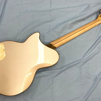 D'Angelico Deluxe Atlantic Solid Body Electric Guitar-Desert Gold-w/Hard Case! image 4