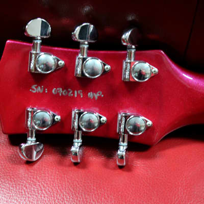 Palermo Shelby Chevy Nova Burgundy Mist Metallic Guitar W/ 335 Case NEW image 5