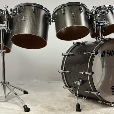 Sonor SQ2 22/8/10/12/13/14/16" Medium Maple Concert Tom Drum Set - Vintage Onyx Semi-Gloss w/ Silky Oak Interiors image 1