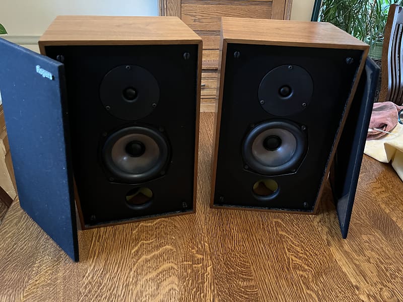Rogers LS2 bookshelf speakers - Walnut | Reverb
