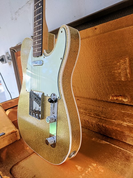 Fender Custom Shop 1960 RI Tele Relic Double Bound Gold Sparkle