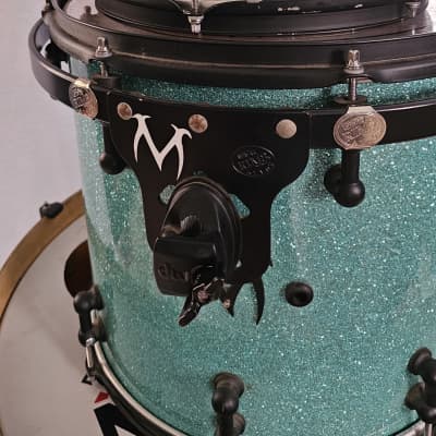 Masters of Maple Custom 3-pc Drum set - Turquoise Glass Glitter image 2