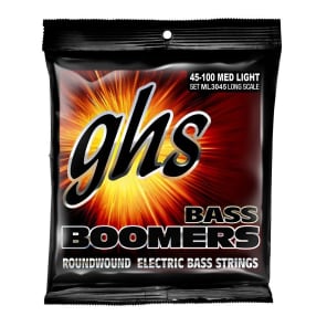 GHS ML3045 Bass Boomers Long-Scale Electric Bass Strings - Medium Light  (45-100)