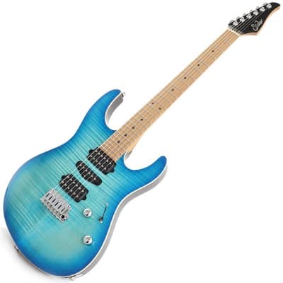 Suhr Guitars JE-Line Modern Plus (Bahama Blue Burst/Roasted Maple) [SN.72455] image 2