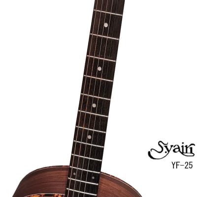S.Yairi YF-25 Solid wood Sitka Spruce & Indian Rosewood OM acoustic guitar High-quality image 8