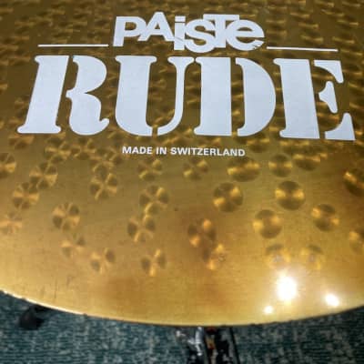 Paiste Scott Rockenfield's Queensrÿche, 18" Rude, 2002 Crash/Ride A, Cracked, Autographed! (#3) 1990s image 6