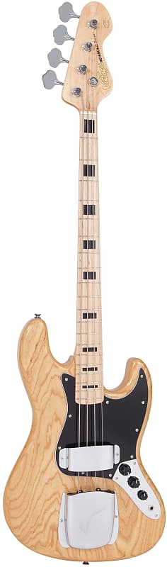 Vintage Reissued VJ74NAT Jazz Bass In Natural Finish image 1