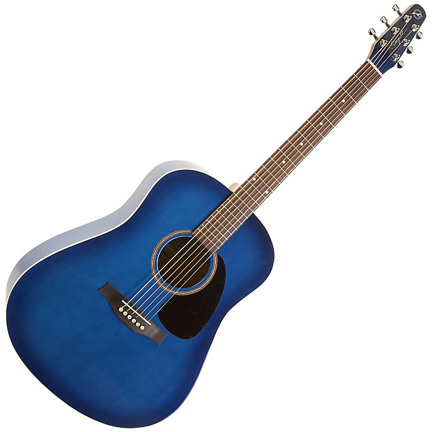 Seagull S6 Spruce Top GT Trans Blue Burst Acoustic Guitar Reverb
