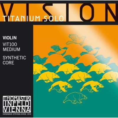 Thomastik-Infeld	VIT100 Vision Titanium Solo Synthetic Core 4/4 Violin String Set - (Medium)