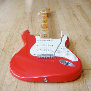 2000 Fender Stratocaster Custom Shop 1956 Closet Classic Relic Guitar Fiesta Red w/ Original Case image 10