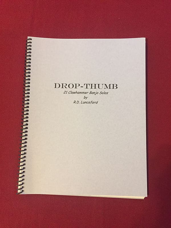 DropThumb 21 Clawhammer Banjo Solos Book RD Lunceford TAB Reverb
