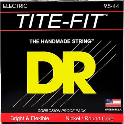 DR Strings - HT9.5 - Tite-Fit - Electric Guitar String Set - Nickel Plated - 9.5-44 image 1