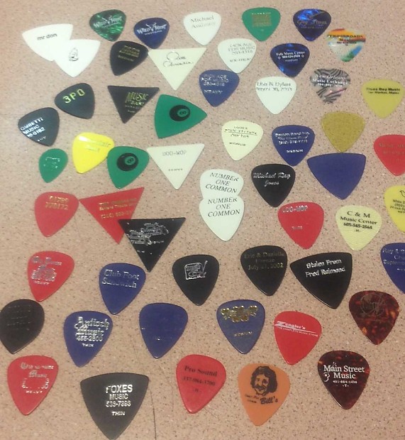 Old store guitar picks