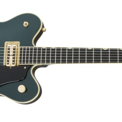 GRETSCH - G6609TG Players Edition Broadkaster Center Block Double-Cut with String-Thru Bigsby and Gold Hardware  USA FullTron Pickups  Cadillac Green - 2401900846 image 4