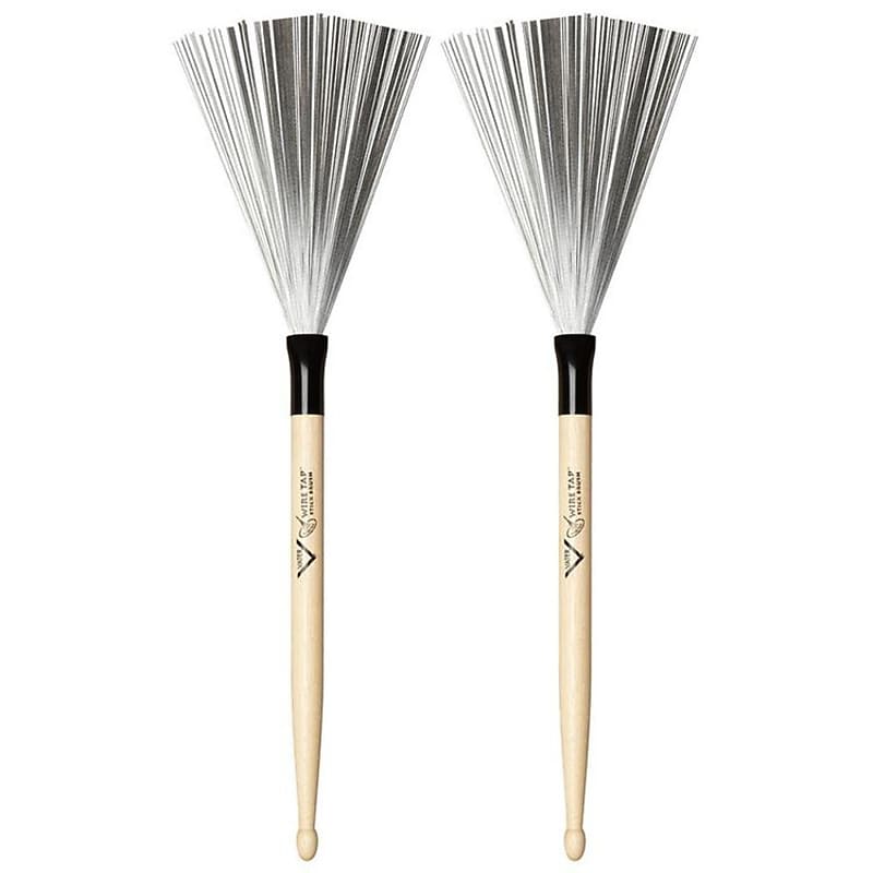 Vater VWTD Wire Tap Non-Retractable Wire Drum Brushes (Pair) image 1