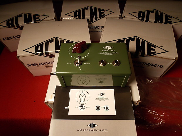 Acme Audio WB-3 Motown DI 2016 King of all D.I. Boxes- NEW WORLD STANDARD.