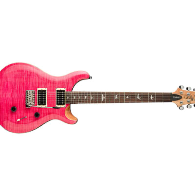 PRS SE Custom 24 Electric Guitar - Bonnie Pink w/ Natural Back image 4