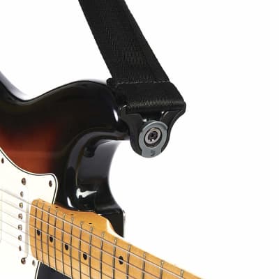 D'Addario Auto Lock Padded Guitar Strap - Black, 50BAL00 image 4