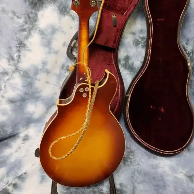 1972 Harmony Batwing Mandolin  Pro Setup New Strings Original Case Strap Capo image 8