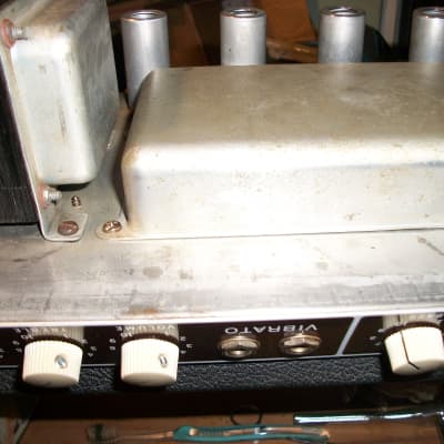 Fender The Twin Brownface 1961 Blonde Best Tremolo(Vibrato) ever. Vintage original tweed op. transformer. JBL's. New cab and hardware. Tilt back legs, brown footswitch Black cover. image 24