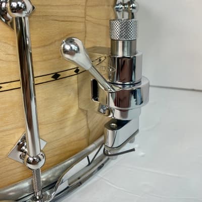 Craviotto Maple Snare Drum - 6.5" x 14" - in Natural Satin with Maple Inlay image 4