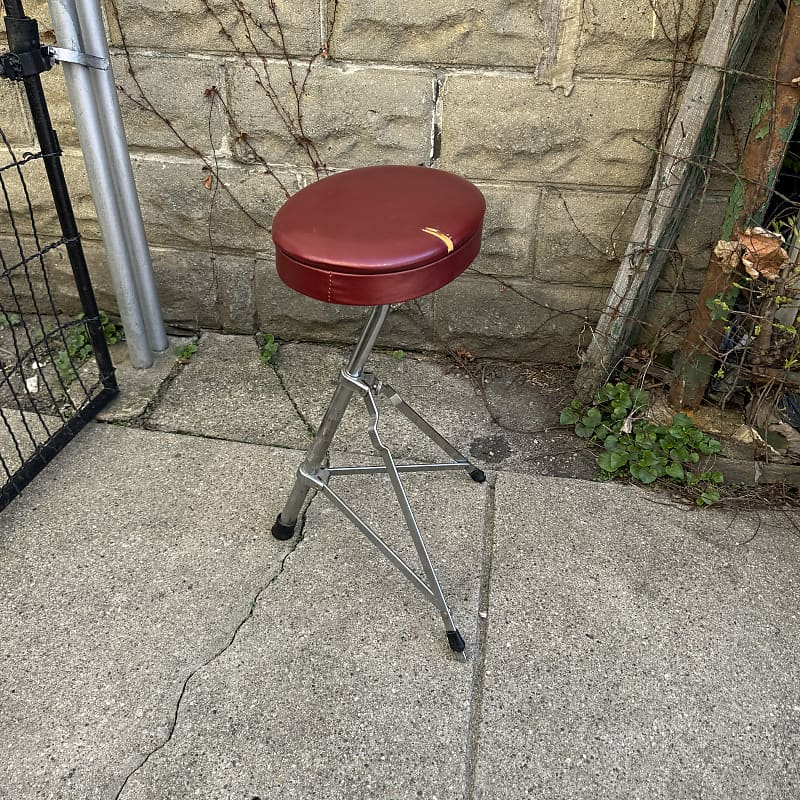 Ludwig Vintage Red Oval Porto Seat 1960 s Drum Throne