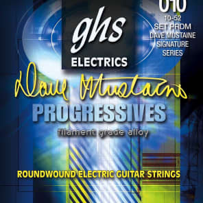 GHS PRDM Progressives Dave Mustaine Roundwound Electric Guitar Strings - Thin/Thick (10-52)