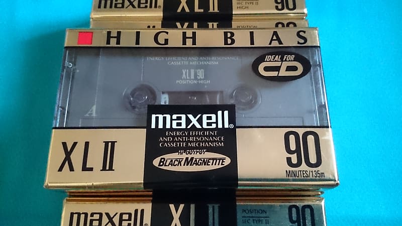 2 PACK: Vintage Maxell XLII-S 90 Type II Cassette Tape (1986 Version /  Sealed)