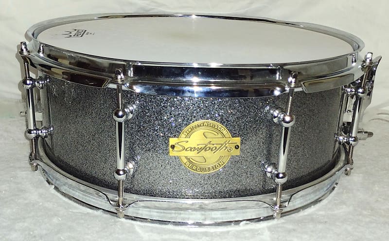 Sawtooth Snare Drum - Silver Sparkle Wrap Bild 1