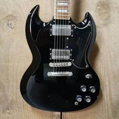 Burny RSG-55 '63 Black SG Electric Guitar | Reverb