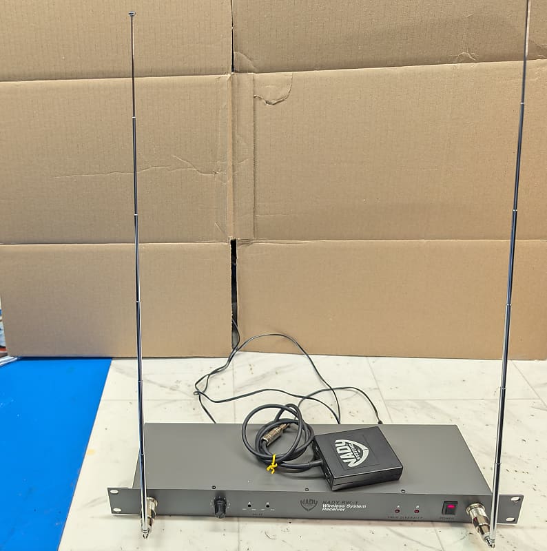NADY True Diversity RW-1 Rack-mountable Wireless Receiver and GT-20 Guitar Transmitter pack pair Channel A, 1990's - Gray image 1