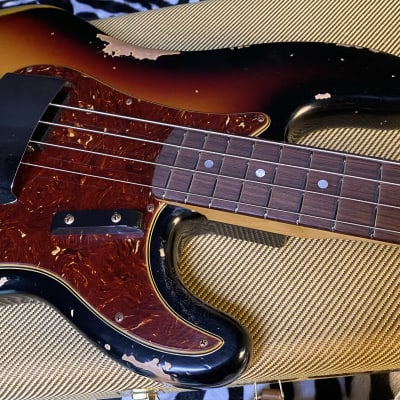 NEW! 2024 Fender 64 Precision Bass Relic 3-Tone Sunburst - Custom Shop - Authorized Dealer - 9 lbs - R133707 image 2
