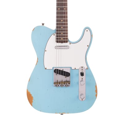 Fender Custom Shop 1960 Bound Telecaster Relic, Lark Custom - Daphne Blue (736) image 4