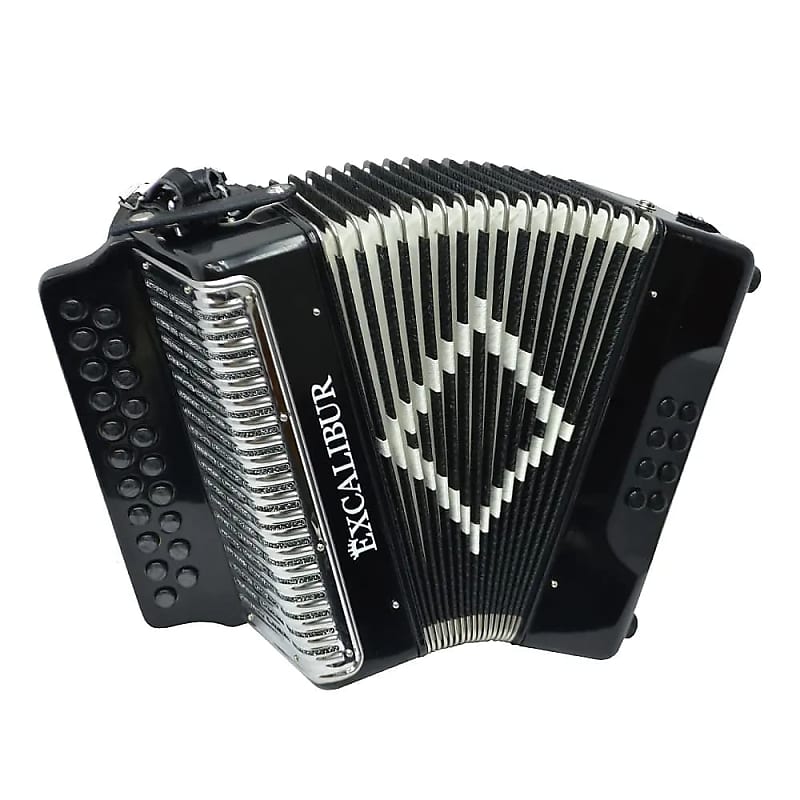 Excalibur Super Classic PSI 2 Row - Button Accordion - Black | Reverb