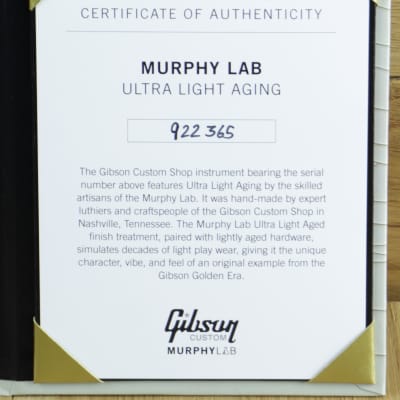 Gibson Custom Murphy Lab 1959 Les Paul Standard Reissue Ultra Light Aged Sunrise Teaburst 922365 image 7