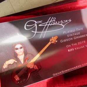 Gibson Gene Simmons KISS Stage Played and Signed Vintage Gibson Grabber image 7
