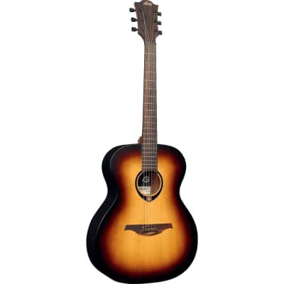 Lag Tramontane 70 Auditorium Solid Sitka Spruce Acoustic Guitar, Brownwood Fingerboard, Brown Sunburst image 5