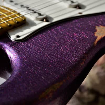 Fender Stratocaster  Standard Custom Relic Nitro Magenta Sparkle image 15