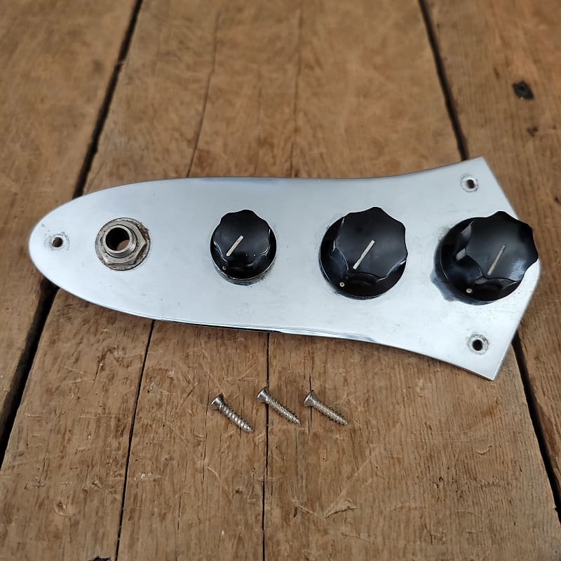Fender Jazz Bass Control Plate Complete Knobs Potentiometers Reverb