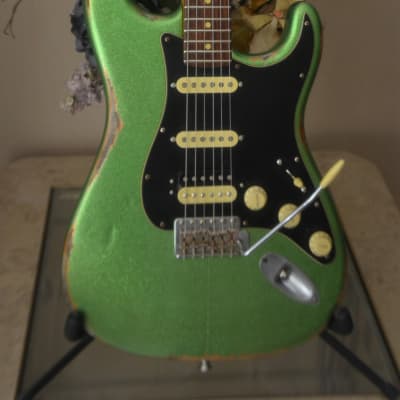 American Fender Stratocaster Relic Green Sparkle HSS image 8