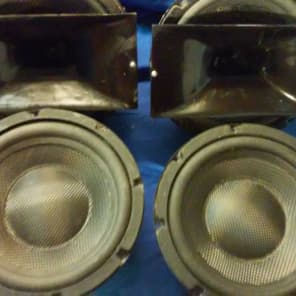 8" Speakers Carbon Fiber Cones! Four Woofers two Compression horn Tweeters Community Sound Eminence image 3